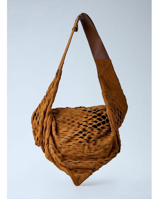 Kiko Kostadinov Brown Fiore Twisted Shoulder Bag