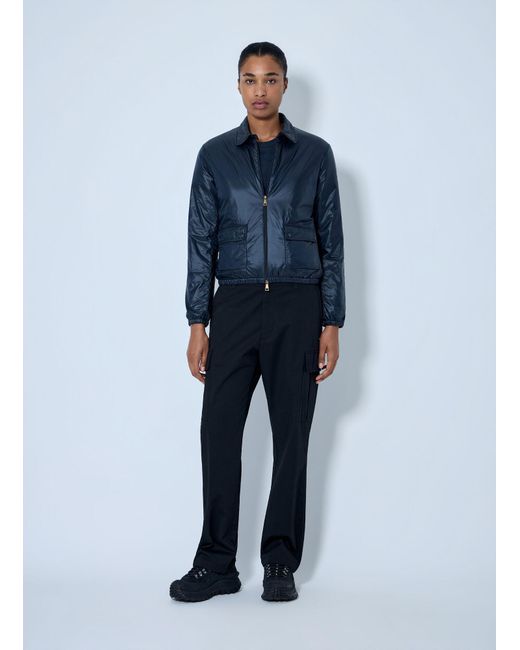 Moncler Blue Lanset Packable Short Down Shirt Jacket