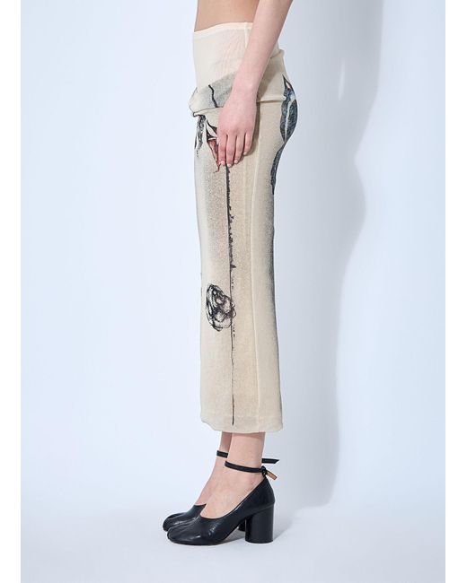 Jean Paul Gaultier White Double Layer Mesh Skirt