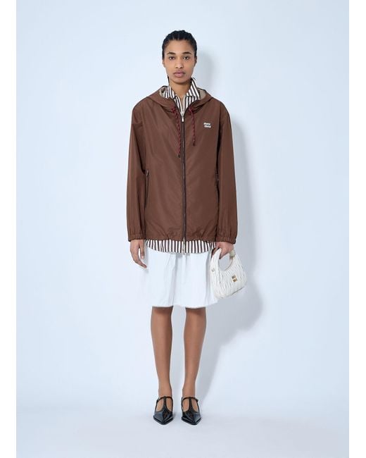 Miu Miu Brown Hooded Jacket