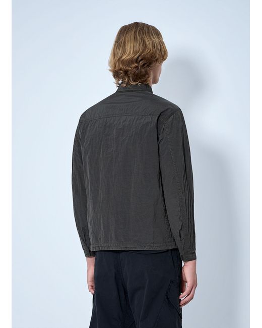 Stone Island Gray Technical Overshirt With Patch Pocket for men