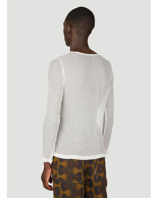 DRIES VAN NOTEN sheer silk shirt - Purple