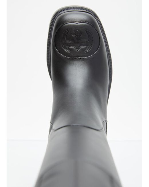 Gucci Black Leather Boot