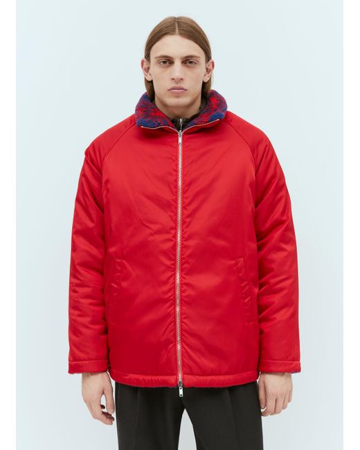 Burberry Red Reversible Rose Fleece Jacket for men