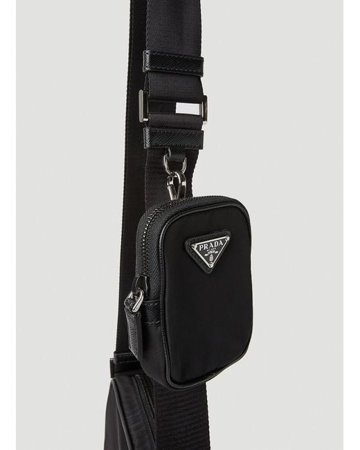 Prada Black Re-nylon Crossbody Bag for men