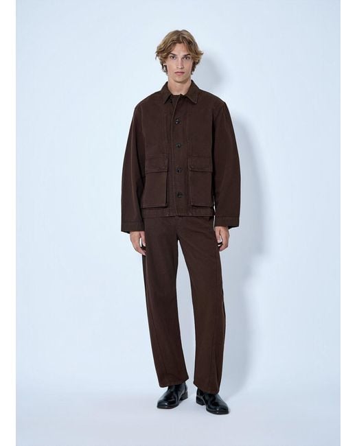 Lemaire Brown Boxy Jacket for men