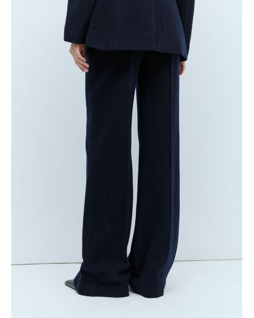 Chloé Black Wide-leg Wool Cashmere Pants