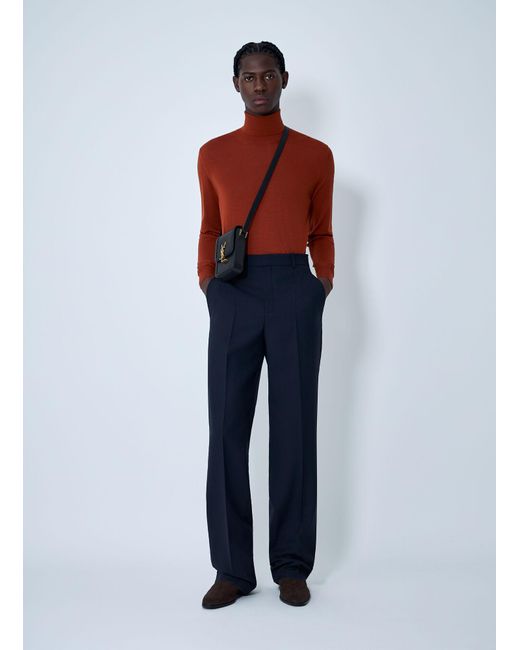 Saint Laurent Blue Tailored Wool Pants for men