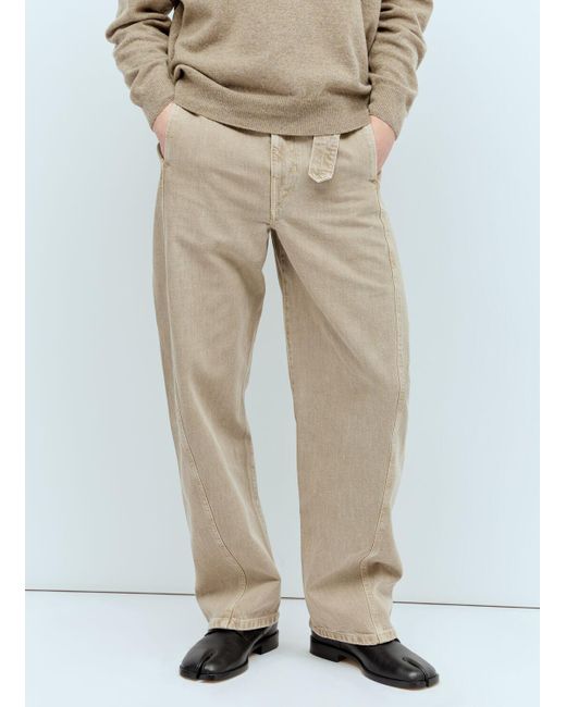 Lemaire Natural Twisted Belted Jeans for men