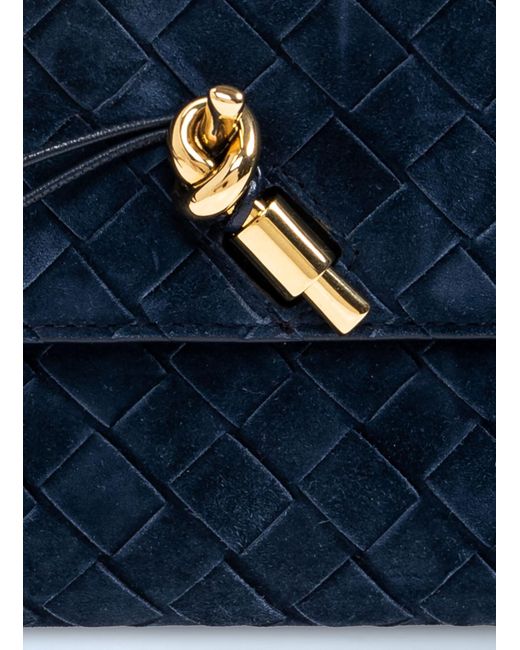 Bottega Veneta Blue Long Andiamo Clutch