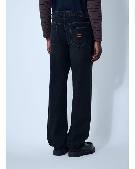 Miu Miu Blue Five-Pocket Jeans for men