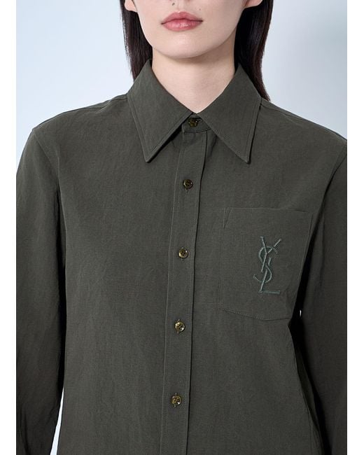Saint Laurent Gray Cassandre Shirt