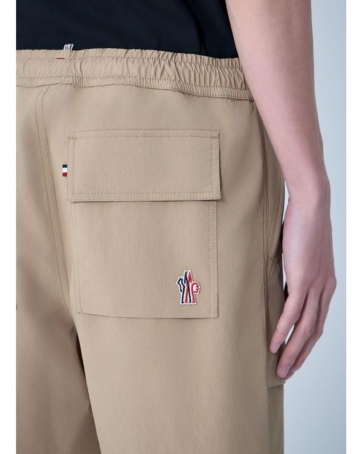 Moncler Natural Elasticated Waist Cargo Shorts for men
