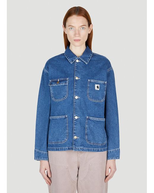 Carhartt denim best sale barn coat stonewashed