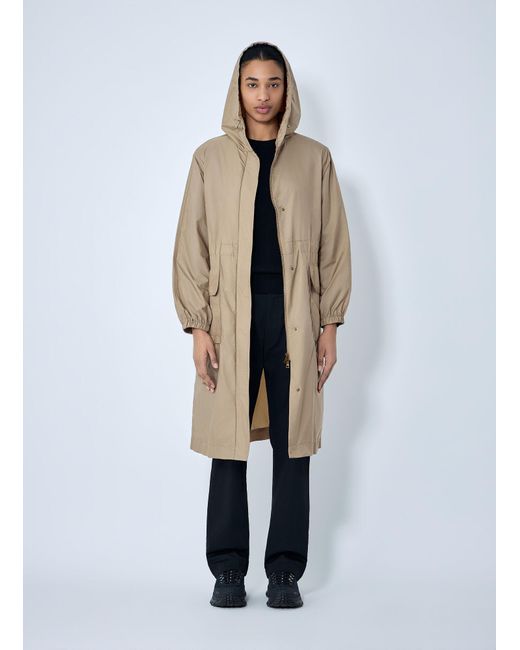 Moncler Natural Hooded Parka Coat