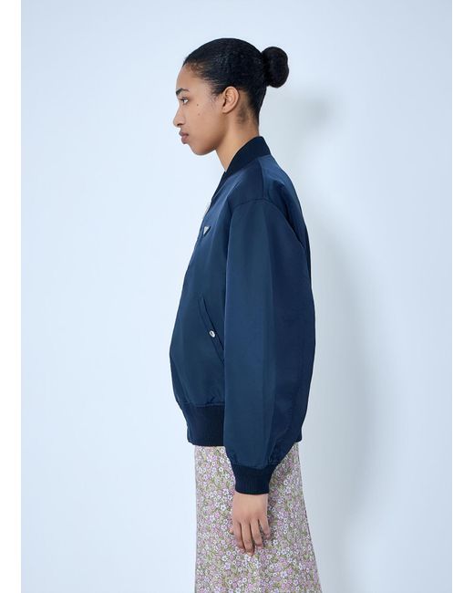 Prada Blue Zip-Up Bomber Jacket