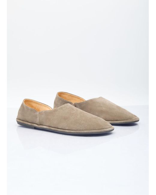 The Row White Canal Slip On Shoes for men