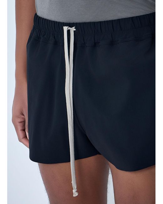 Rick Owens Blue Elasticated Waistband Shorts for men