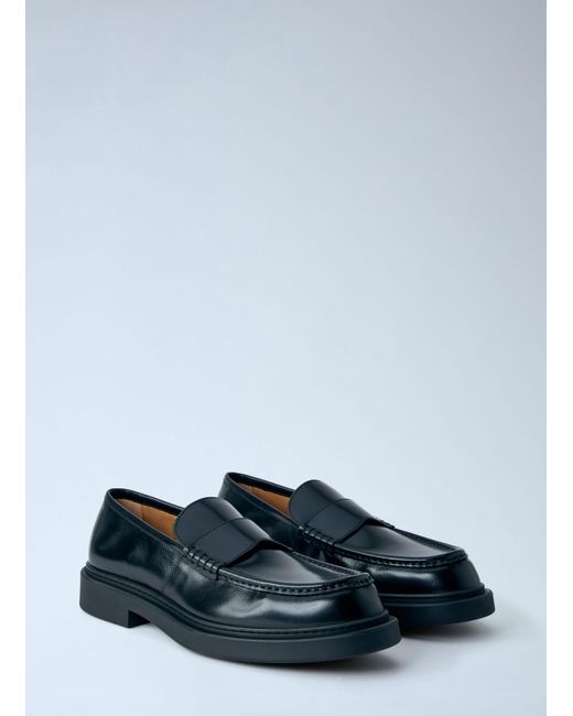 Jil Sander White Brushed Leather Loafers for men