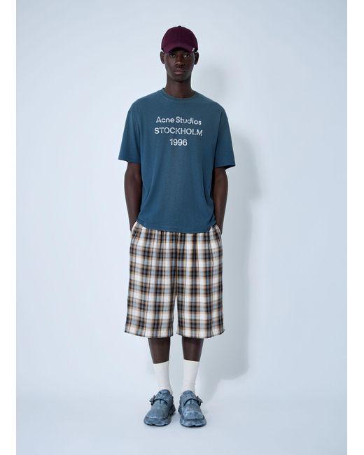 Acne Multicolor Check Shorts