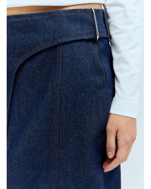 Jacquemus Blue La Jupe De Nimes Obra Midi Skirt