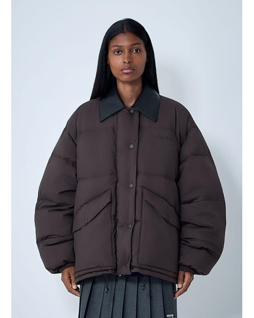 Miu Miu Gray Logo Motif Jacket