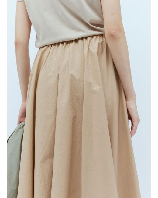 Moncler Natural Poplin Midi Skirt