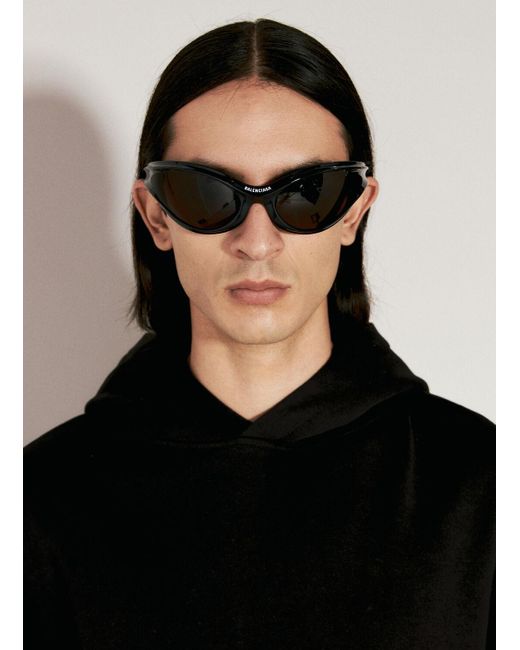 Balenciaga Black Dynamo Round Sunglasses