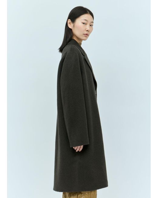 Acne Gray Single-breasted Wool Coat