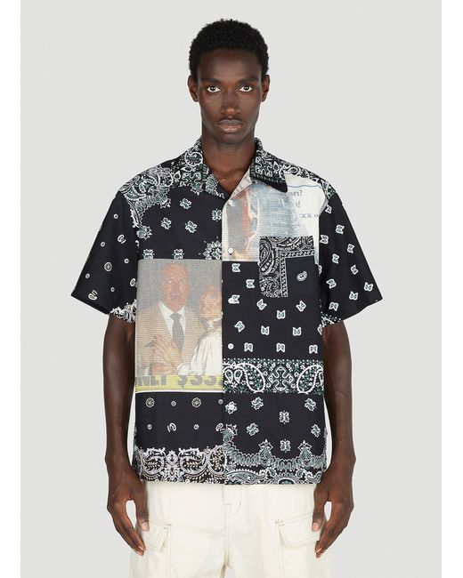Children of the discordance Gray Yagi Graphic Print Shirt for men