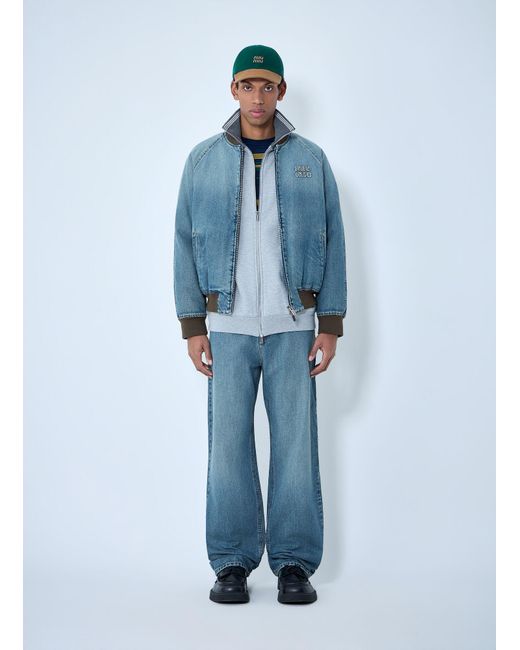 Miu Miu Blue Denim Blouson Jacket for men