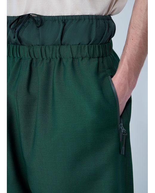 Lacoste Green Wide-Leg Drawstring Trousers for men