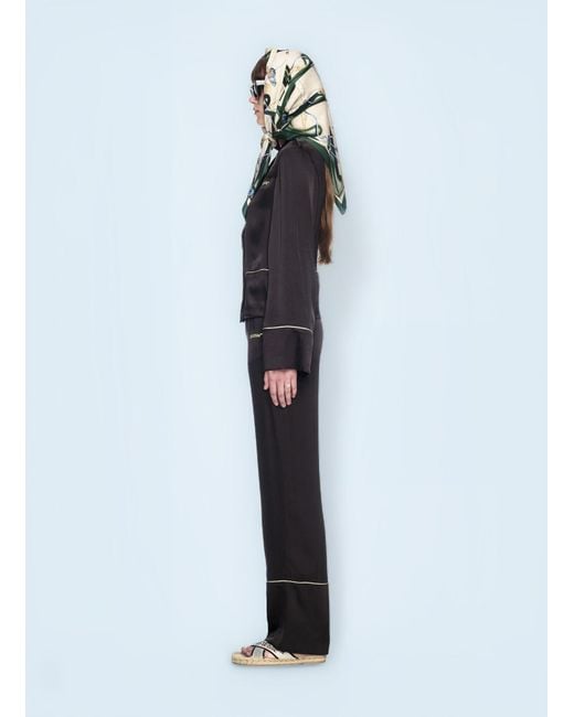 Off-White c/o Virgil Abloh Blue Off Satin Pants