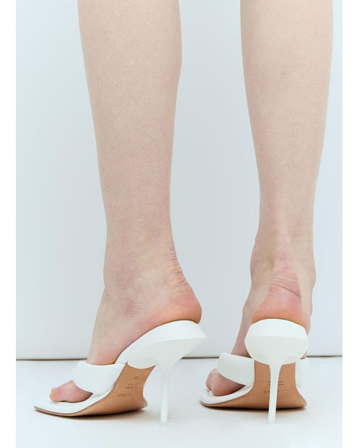 Sportmax White Heeled Toe-post Sandals