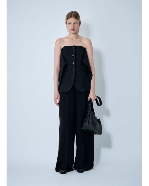 Max Mara Blue Wool Waistcoat