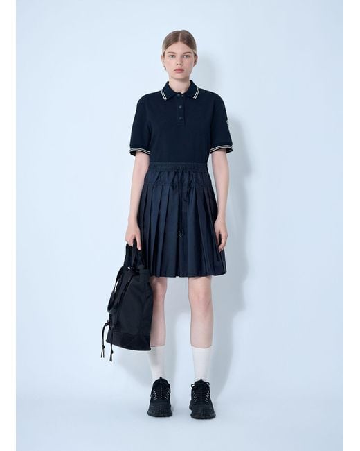 Moncler Blue Piquet Polo Shirt Dress