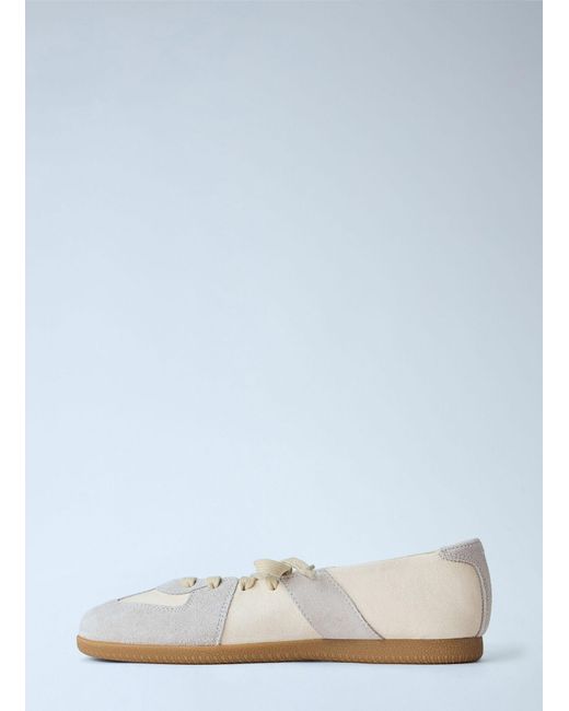 Maison Margiela White Replica Soft Laced Ballerinas