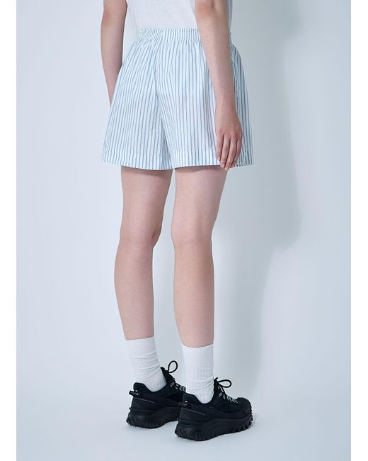 Moncler Blue Striped Shorts
