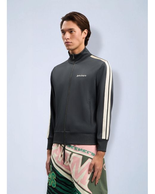 Palm Angels Gray Classic Logo Track Jacket for men