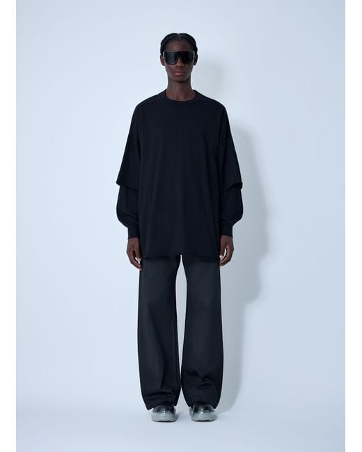 Rick Owens Blue Drkshdw Tommy Hustler Sweat T-Shirt for men