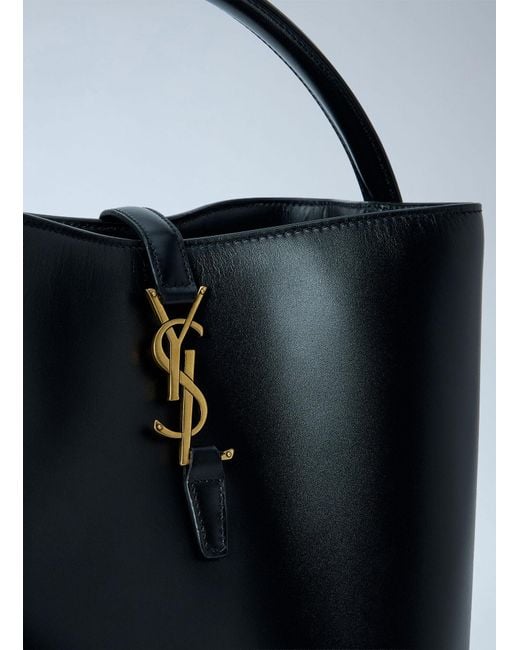 Saint Laurent Blue Le 37 Leather Bucket Bag