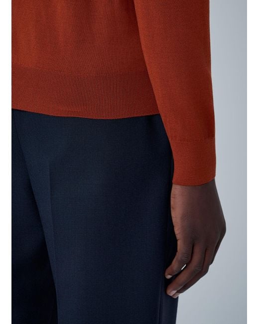 Saint Laurent Red Wool Turtleneck Sweater for men
