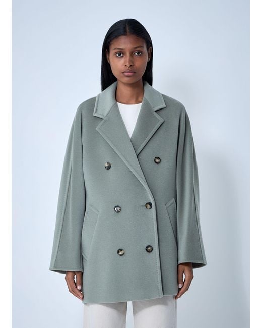 Max Mara Gray Wool-And-Cashmere-Blend Coat