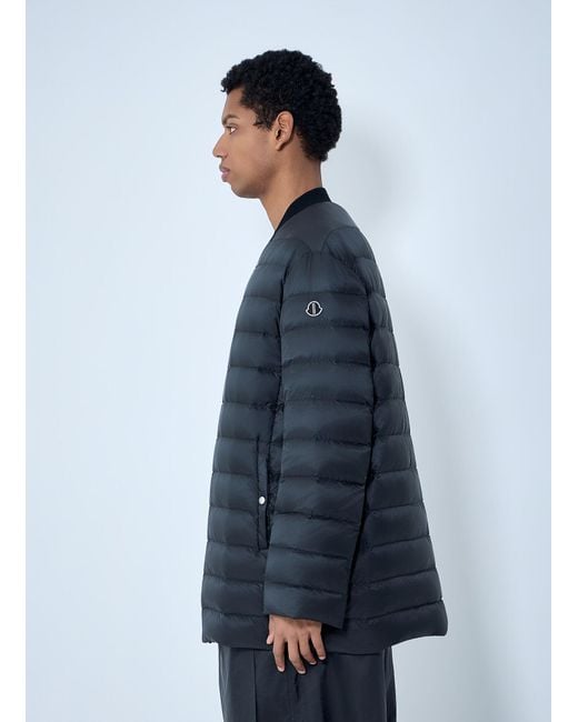 Moncler Blue Rick Owens Flight Parka Bomber Jacket