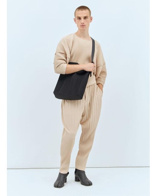 Homme Plissé Issey Miyake Utility Tote Bag in Black for Men | Lyst