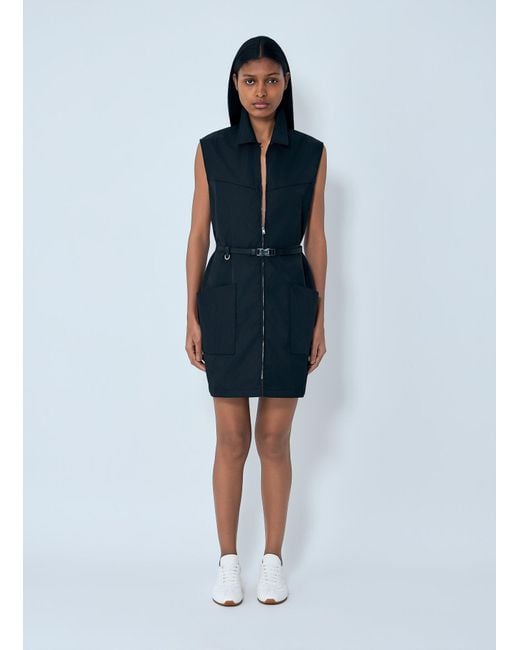 Prada Blue Re-Nylon Belted Mini Dress