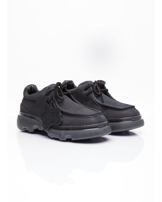 Burberry Black Nubuck Creeper Shoes for men
