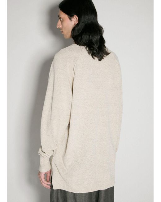 Yohji Yamamoto Natural Split Collar Sweater for men
