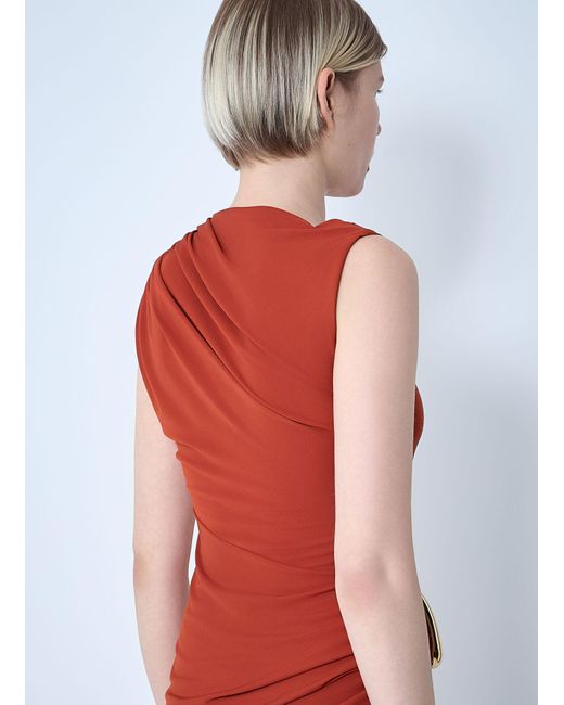 Bottega Veneta Red Viscose Jersey Dress