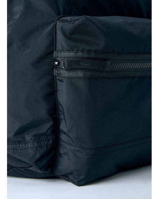 Stone Island Blue Nylon Backpack With Front Zip Pocket for men